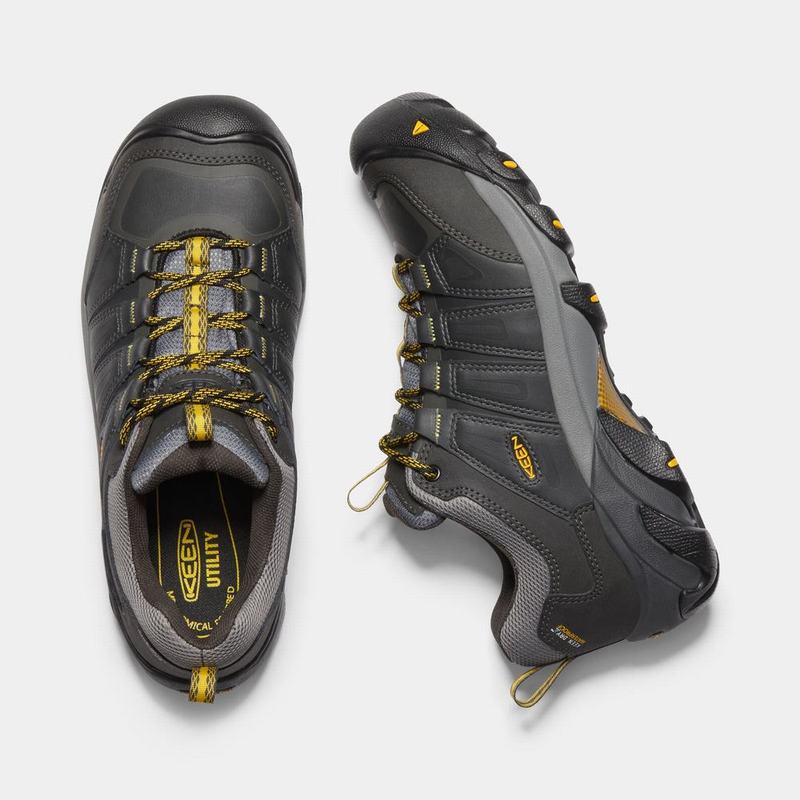 Keen 靴 | キーンボルダー防水スチールつま先 安全 靴 メンズ 黒 | 698432-FVL